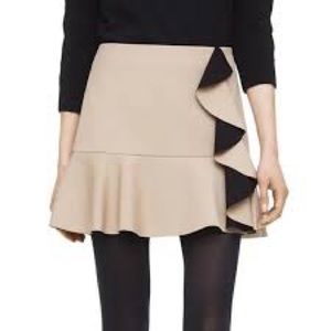 Club Monaco Beige and Black Mini Skirt